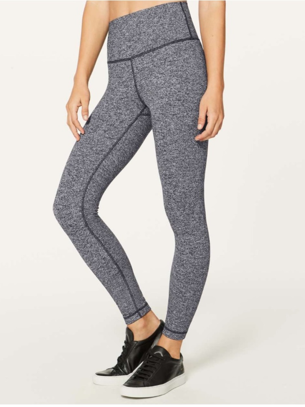 lululemon athletica Heathered Black Wunder Under 7/8 High-Rise Tights